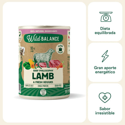 WILD BALANCE - LATA FILOSOFÍA BARF DE CORDERO PARA PERROS