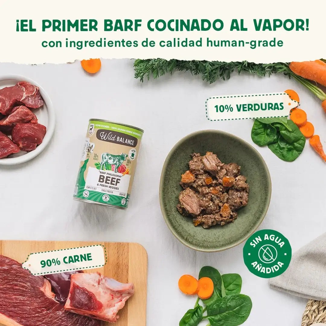 wild balance lata filosofia barf de ternera para perros 1