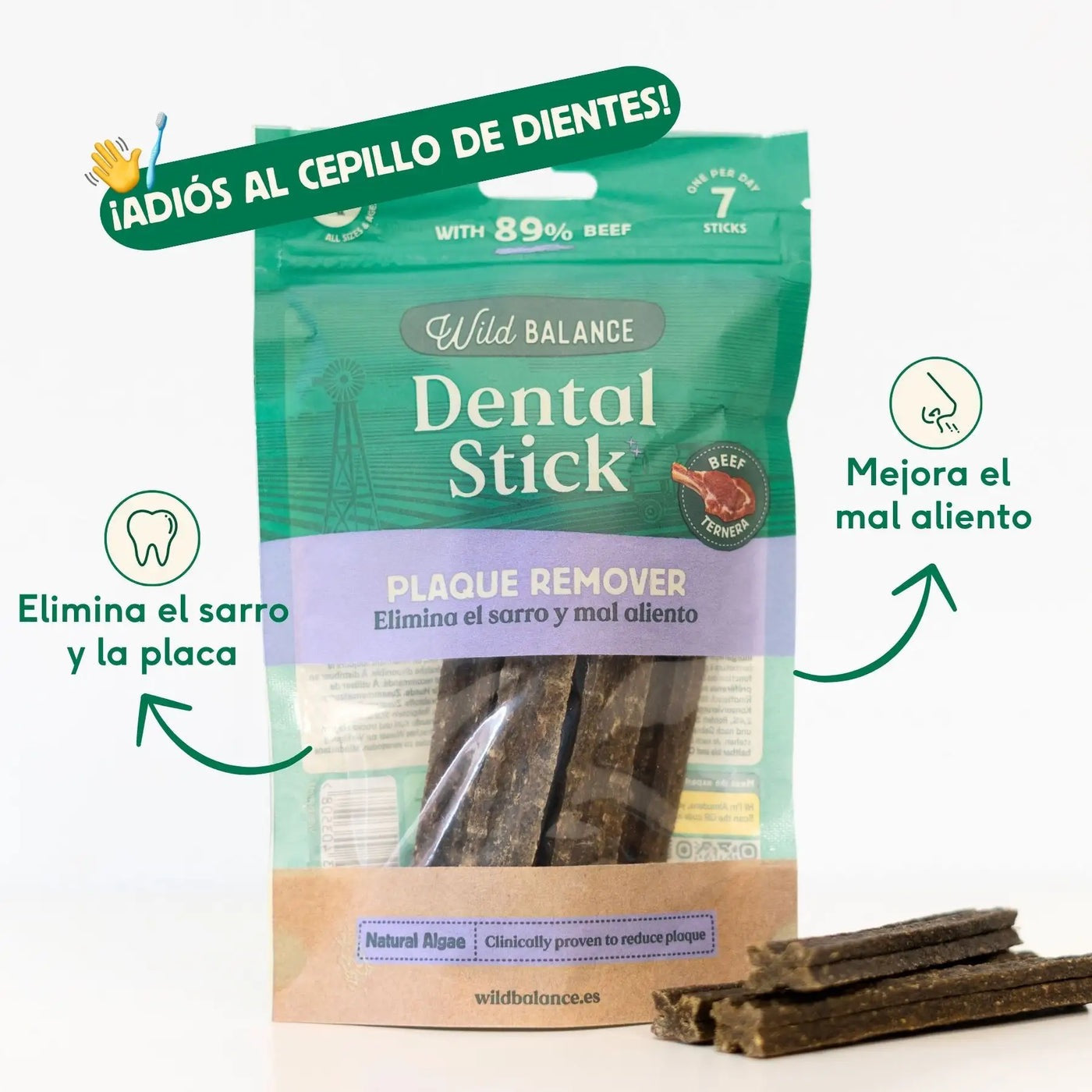 WILD BALANCE - STICKS DENTALES DE TERNERA PARA PERROS