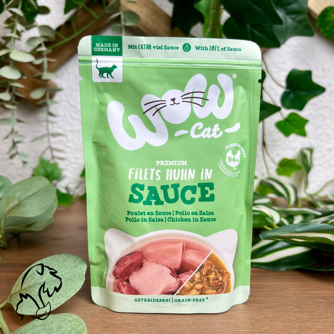Wow Cat Sobre Filetes De Pollo En Salsa Alimentación Completa Para Gatos