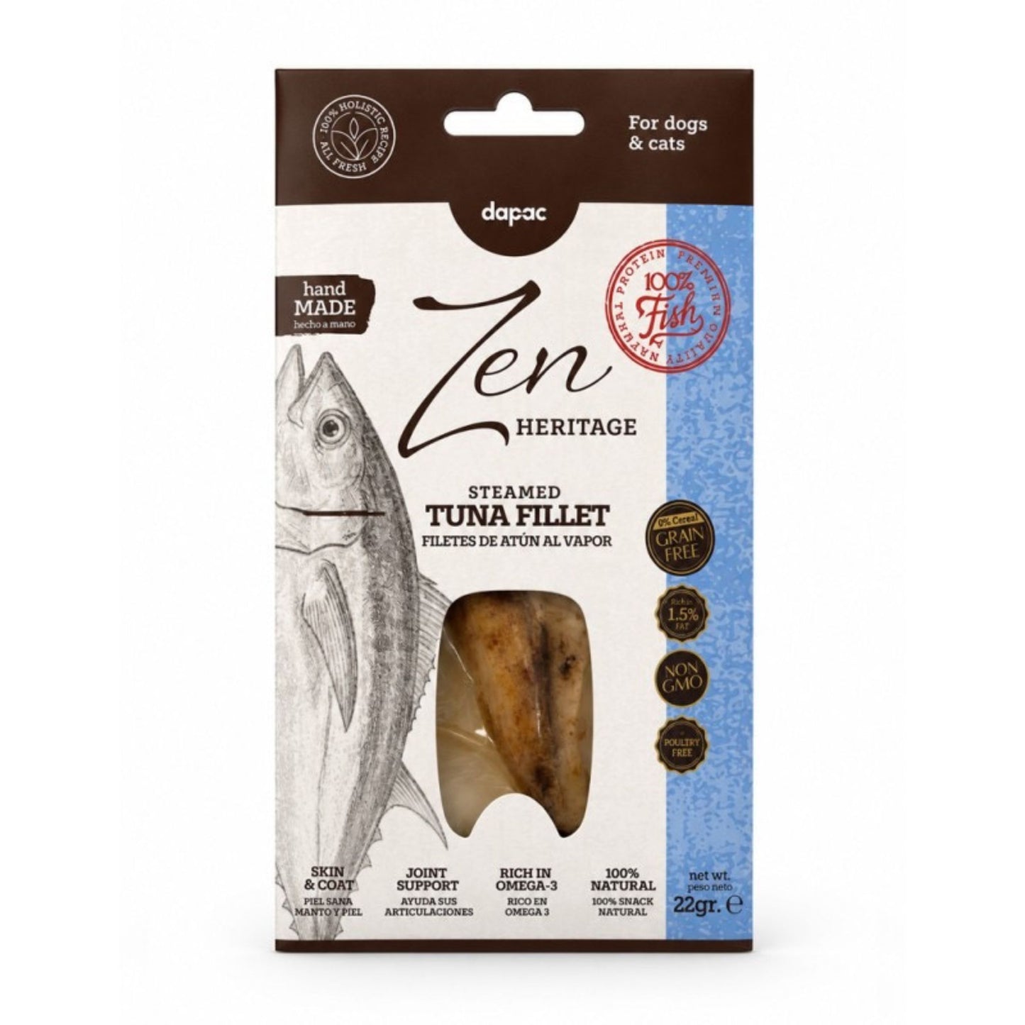 ZEN HERITAGE - FILETE DE ATÚN AL VAPOR PARA PERROS Y GATOS