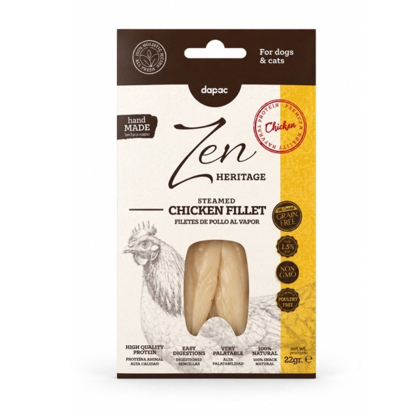 ZEN HERITAGE - FILETE DE POLLO AL VAPOR PARA PERROS Y GATOS